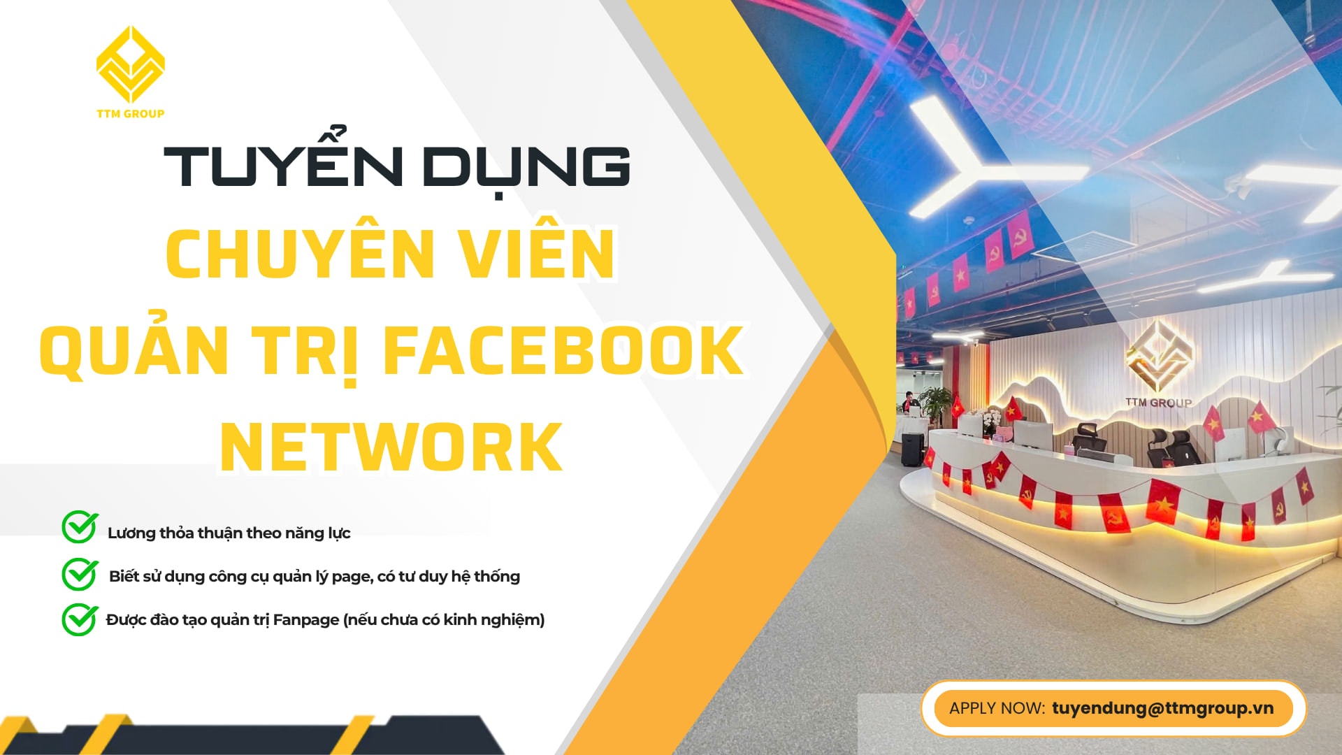 Tuyển Dụng Vị Trí Chuyên Viên Quản Trị Facebook Network