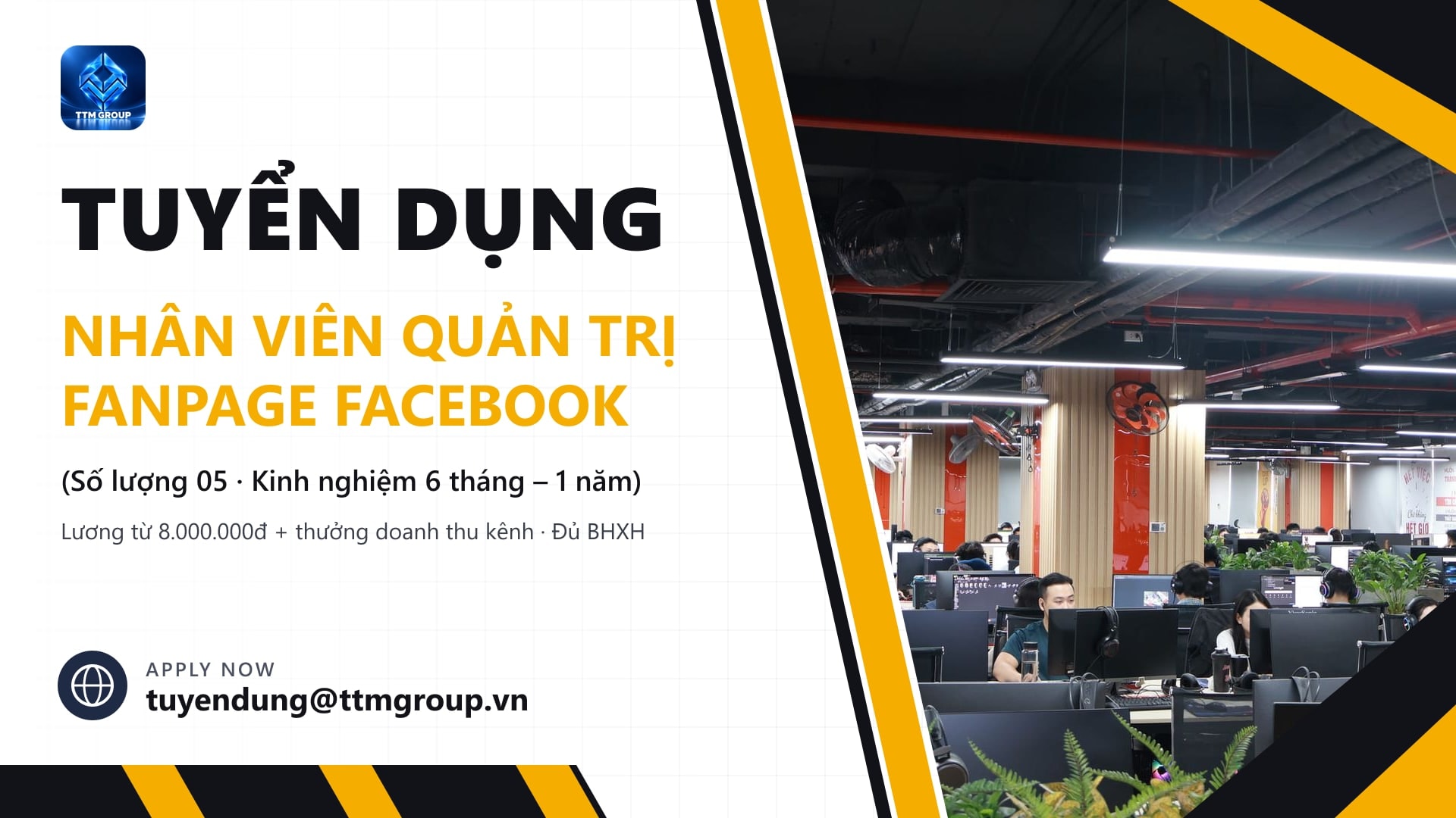 Tuyển Dụng Vị Trí Nhân Viên Quản Trị Fanpage Facebook