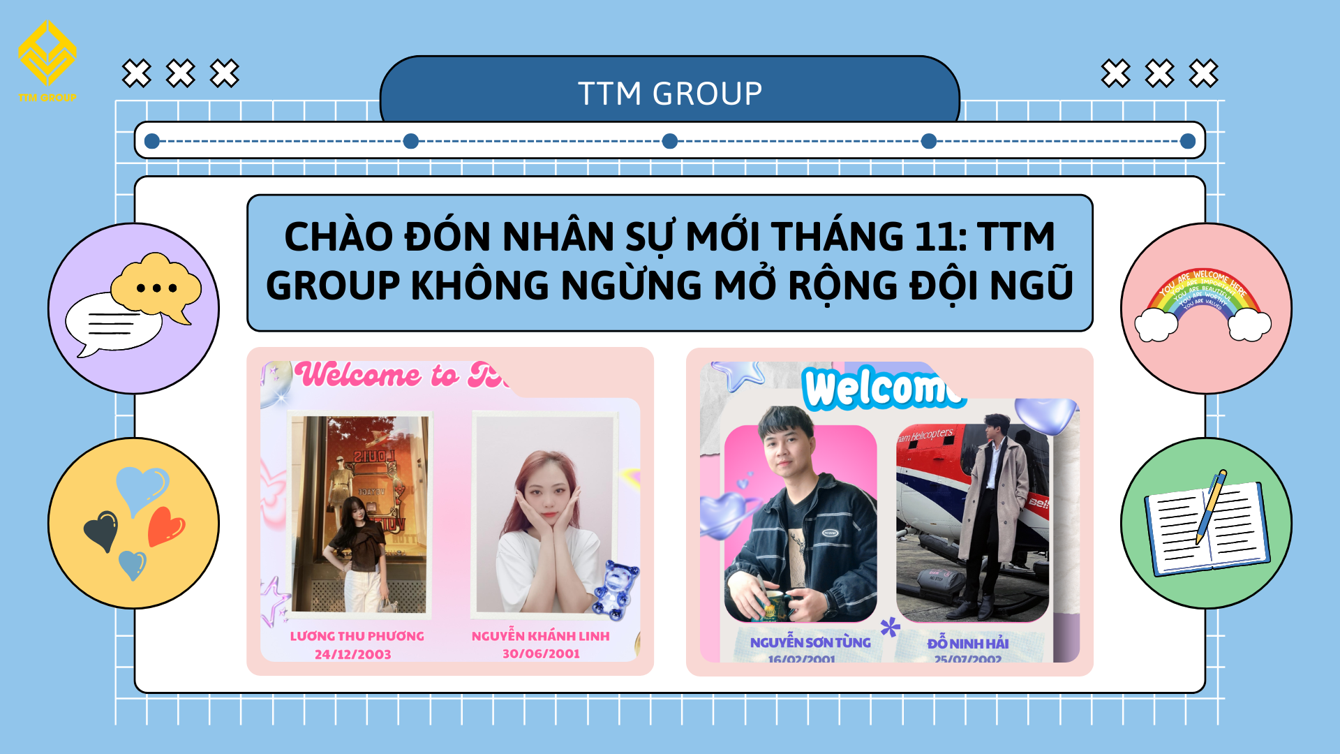 CHÀO ĐÓN NHÂN SỰ MỚI THÁNG 11: TTM GROUP KHÔNG NGỪNG MỞ RỘNG ĐỘI NGŨ