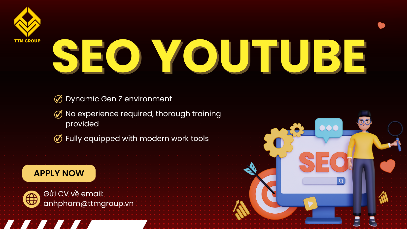 RECRUITMENT SEO YOUTUBE (NO EXPERIENCE REQUIRED)