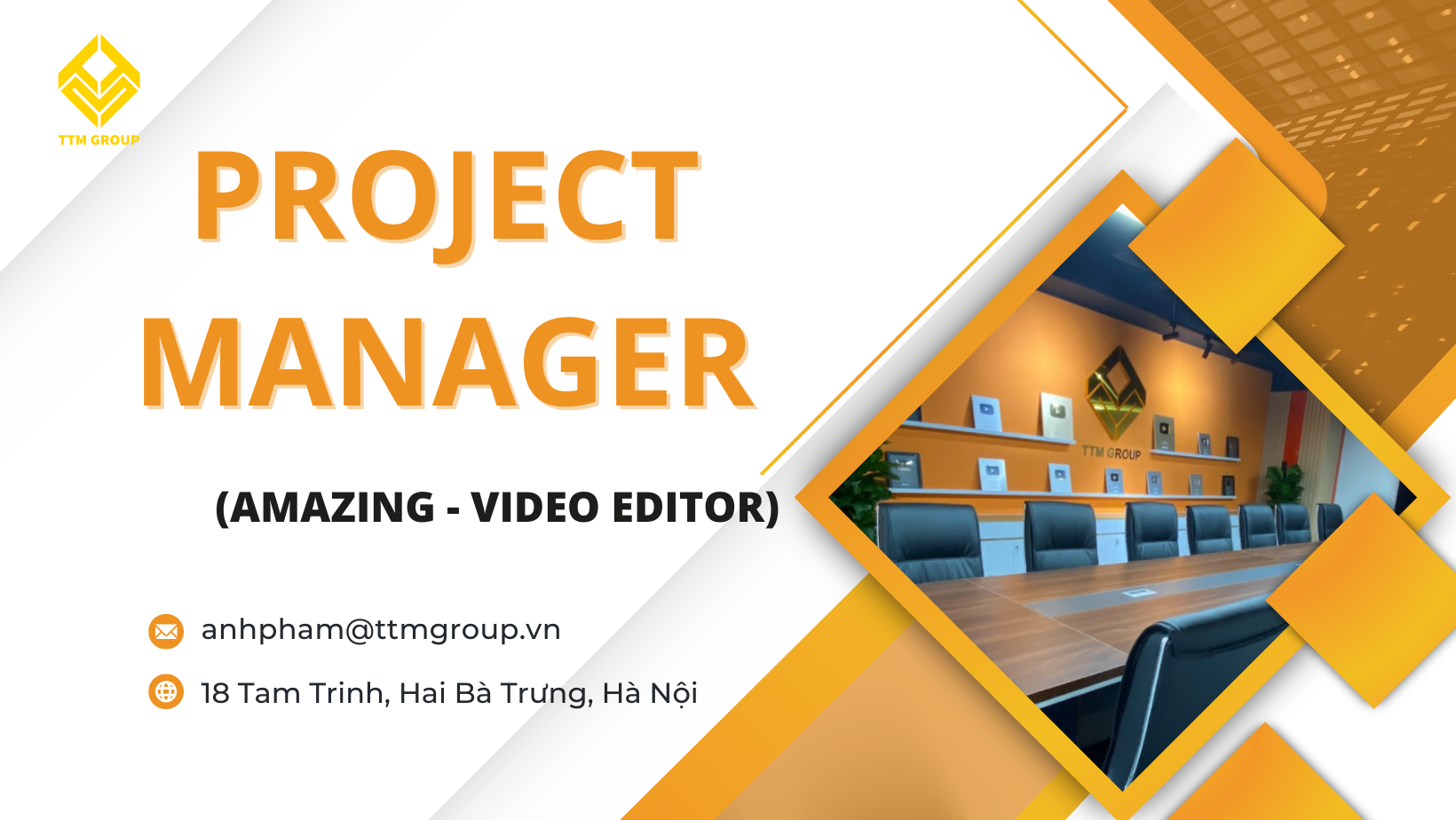 PROJECT MANAGER (AMAZING – VIDEO EDITOR) – The position is fully filled